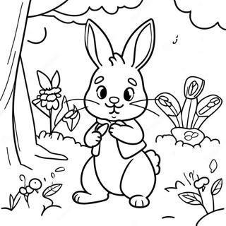 Peter Rabbit Dans Une Page A Colorier De Jardin 63791-14148