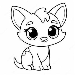 Adorable Chaton Littlest Pet Shop Page A Colorier 63890-14170