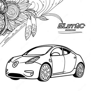 Page A Colorier De Voiture Electrique Elegante 64353-12964