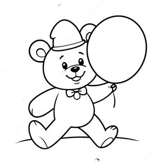 Page A Colorier De Ours En Peluche Heureux Tenant Un Ballon 64444 13295