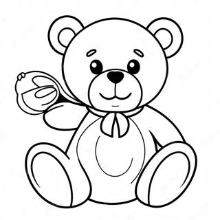 Page A Colorier De Ours En Peluche Joueur Avec Un Jouet 64447 13306