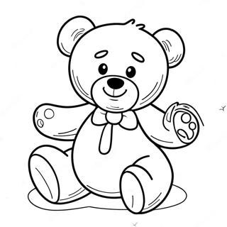 Page A Colorier De Ours En Peluche Joueur Avec Un Jouet 64447 13307