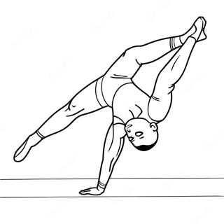 Page A Colorier De Gymnaste Flexible Realisant Un Ecart 64535-13630