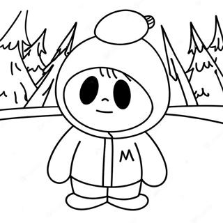 Stan Marsh Dans Une Scene Enneigee Page A Colorier 64620-13752