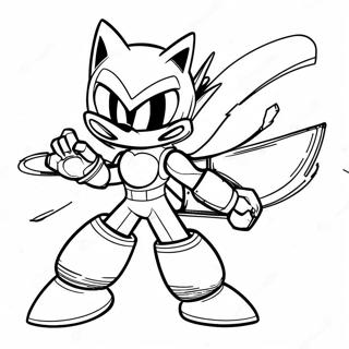 Metal Sonic En Action Page A Colorier 64703-13827