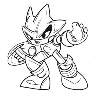 Metal Sonic En Action Page A Colorier 64703-13828