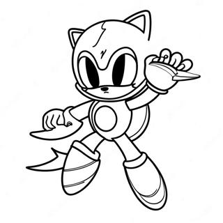 Metal Sonic Volant Haut Page A Colorier 64704-13829