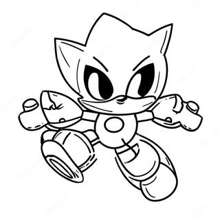Metal Sonic Volant Haut Page A Colorier 64704-13831