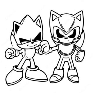 Metal Sonic Contre Sonic Page A Colorier 64707-13843