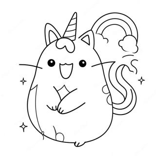 Page A Colorier De Pusheen Adorable En Costume De Licorne 6474-150