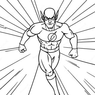 Flash En Pleine Vitesse Page A Colorier 65168-13567