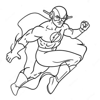 Flash Dans Une Pose Dynamique Page A Colorier 65169-13569