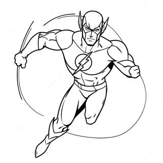 Flash Dans Une Pose Dynamique Page A Colorier 65169-13570