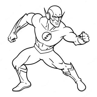 Flash Dans Une Pose Dynamique Page A Colorier 65169-13571