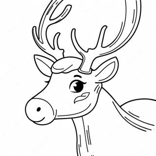Page De Coloriage De Renne Réaliste Pages À Colorier