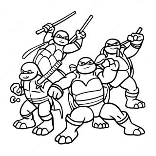 Tortues Ninja Pages À Colorier