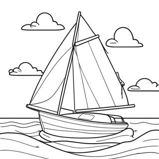 Page De Coloriage De Voilier Sur Locean 65813-14389