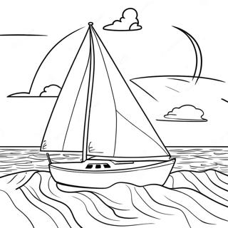 Page De Coloriage De Voilier Sur Locean 65813-14391