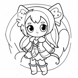 Page De Coloriage De Fille Anime En Tenue Fantastique 65910 14418