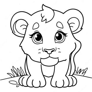 Page De Coloriage De Mignon Petit Lion 66268-14489