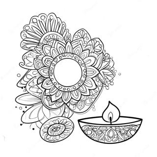 Page De Coloriage Du Festival De Diwali 66449-14526