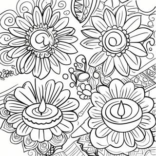 Page De Coloriage Des Diyas Colores De Diwali 66450-14530