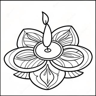 Page De Coloriage Des Diyas Colores De Diwali 66450-14531