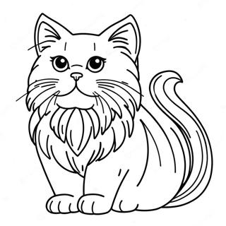 Page De Coloriage De Chat Persan Duveteux 66542-14558