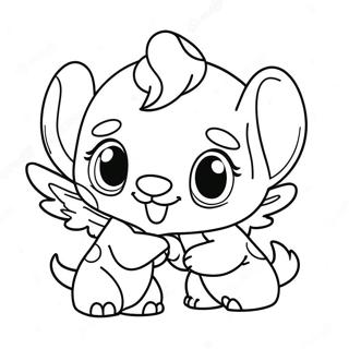 Page De Coloriage Stitch Et Angel Espiegle 66632-14573