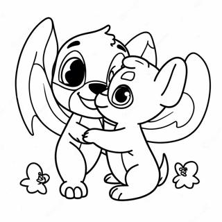 Page De Coloriage Stitch Et Angel Aventurier 66634-14581