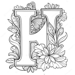 Page De Coloriage De La Lettre H 67080-14666