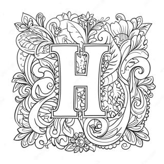 Page De Coloriage De La Lettre H 67080-14668