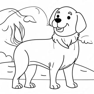 Page De Coloriage Golden Retriever Joueur 67432-14750