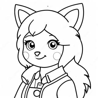 Page De Coloriage Fille Anime Loup Mignonne 67614-14789