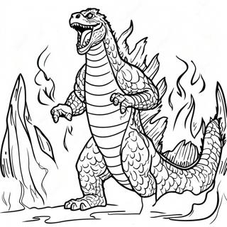 Page De Coloriage Shin Godzilla Avec Des Flammes 67806-14837