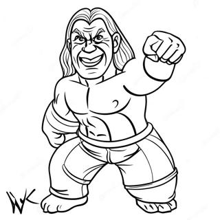 Facile Pour Seniors Page De Coloriage Wwe 68153-14908