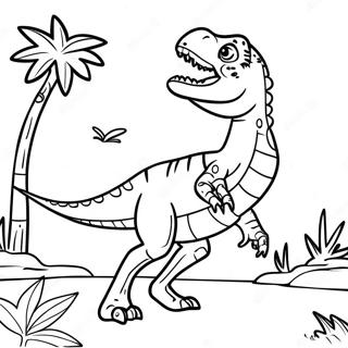 Page De Coloriage De Velociraptor Chassant 68681-15042