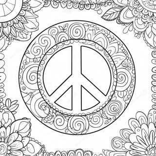 Page De Coloriage Du Signe De Paix En Gribouillage 68767-15055