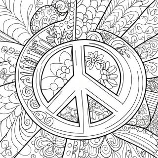 Page De Coloriage Du Signe De Paix En Gribouillage 68767-15056