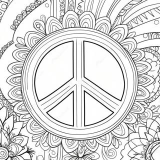 Page De Coloriage Du Signe De Paix Vintage 68769-15063