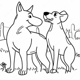 Page De Coloriage De Chiens De Chasse Colores En Action 69034 15122