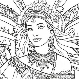 Page De Coloriage Du Festival Hispanique Vibrant 69215-15149