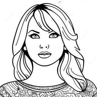 Page De Coloriage De Taylor Swift En Tenue Coloree 69299-15170