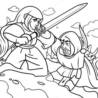 Page De Coloriage De Bataille Epique Depee 69860-15289