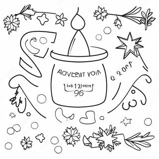 Page De Coloriage Du Calendrier De Lavent Festif 69960 15313