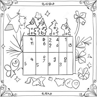 Page De Coloriage Du Calendrier De Lavent Festif 69960 15316