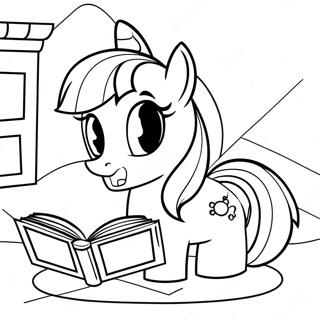 Page De Coloriage Twilight Sparkle Lisant Un Livre 70139 15354