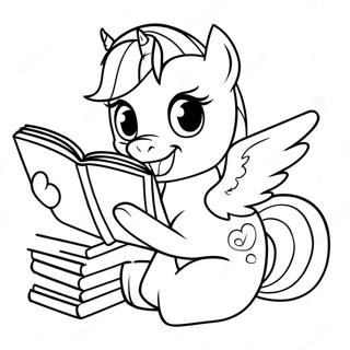 Page De Coloriage Twilight Sparkle Lisant Un Livre 70139 15356
