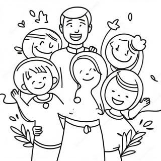 Page De Coloriage Dune Famille Chretienne Joyeuse 70497-15429