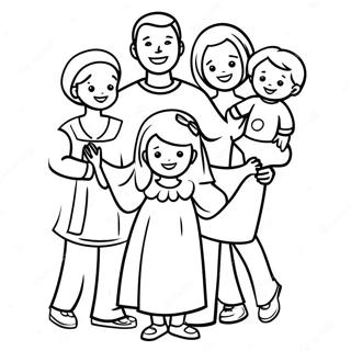 Page De Coloriage Dune Famille Chretienne Joyeuse 70497-15430